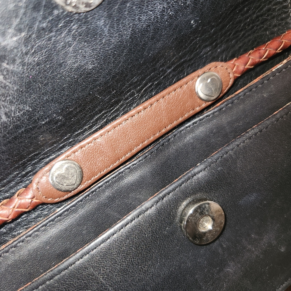 Brighton Two-Tone Leather Crossbody Bag - Picture 8 of 11